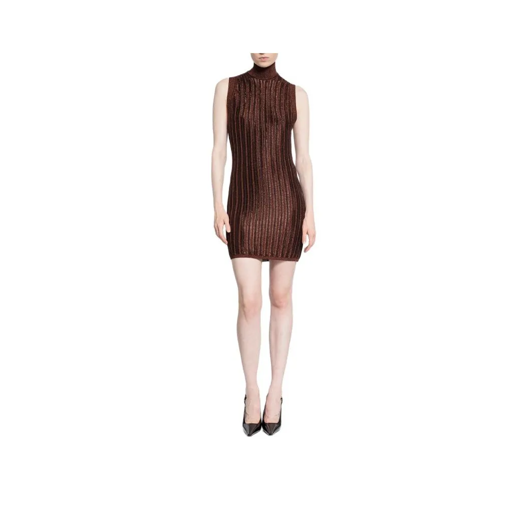 TOM FORD Sleeveless Ribbed Knit Mini Dress