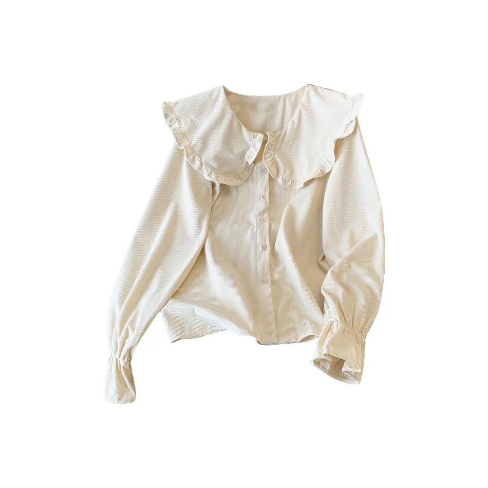 NINGCAIYUER Абрикос Женские Рубашки