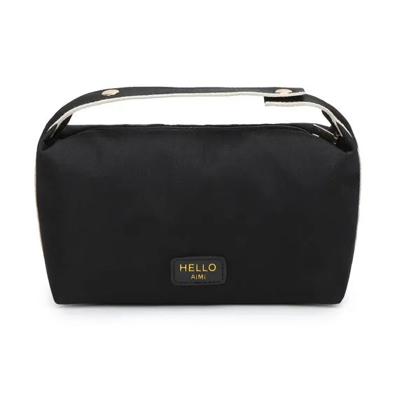 OMGD Портативный Холст Туалетная Сумка для Путешествий Сумка для Макияжа Цветовой Блок Косметика Хранение Пылезащищенный