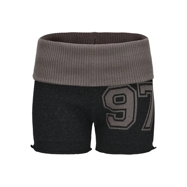 11SH97 Черный и серый Женские повседневные шорты