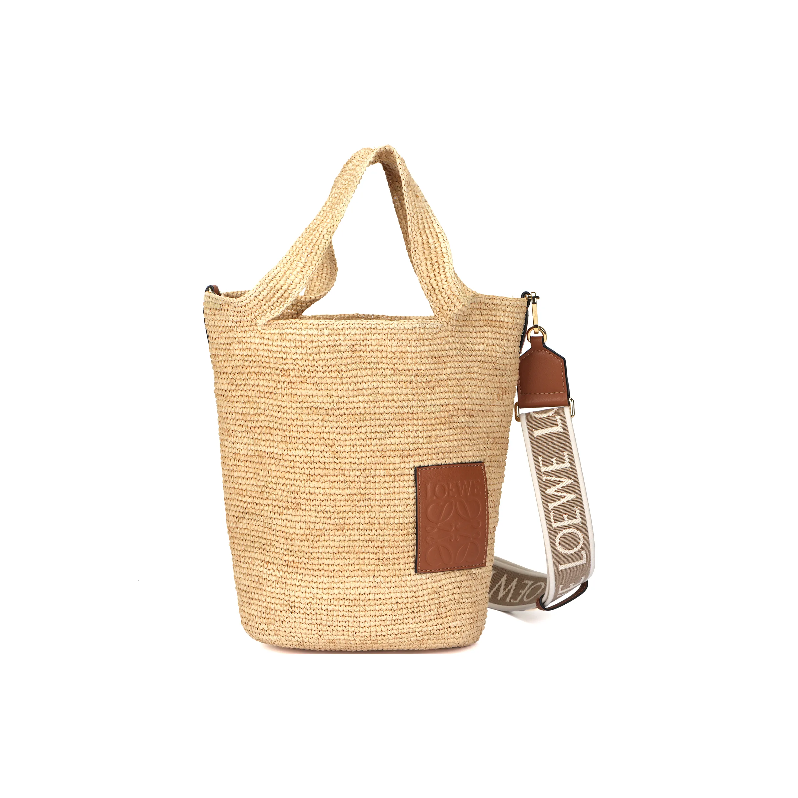 LOEWE Slit Raffia Handbag, Crossbody Bag Mini Women's Linen