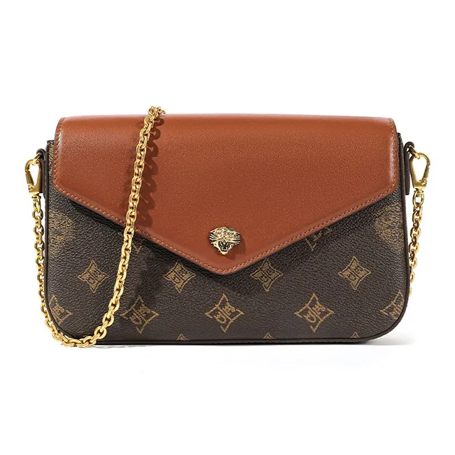 Ed Hardy Classic Series ПВХ Сумка через плечо Стандартная Женская Кофейно-коричневая