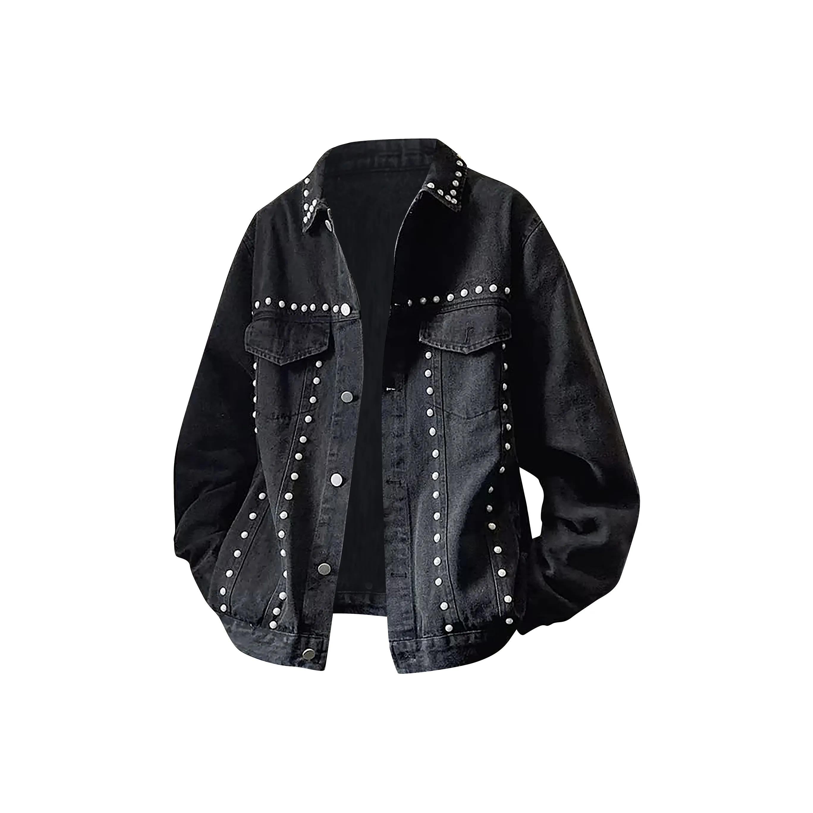 KIRHNE Черный Унисекс Джинсовые куртки