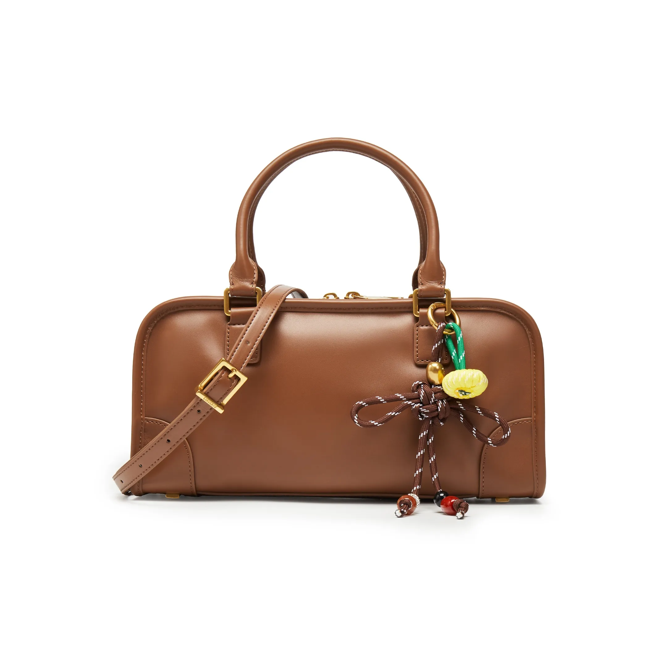 Staccato Корова Кожа Бостон Сумка Сумка Большая Женская Винтаж Кофейный