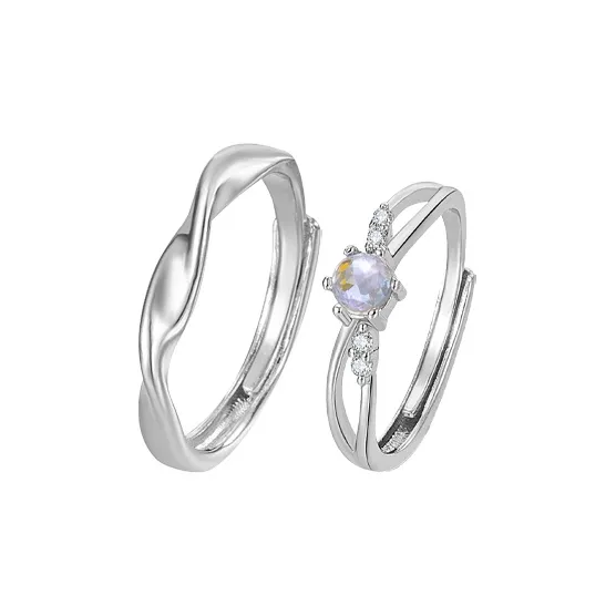 QIANFANGDAHUANGYE Цирконовые кольца унисекс