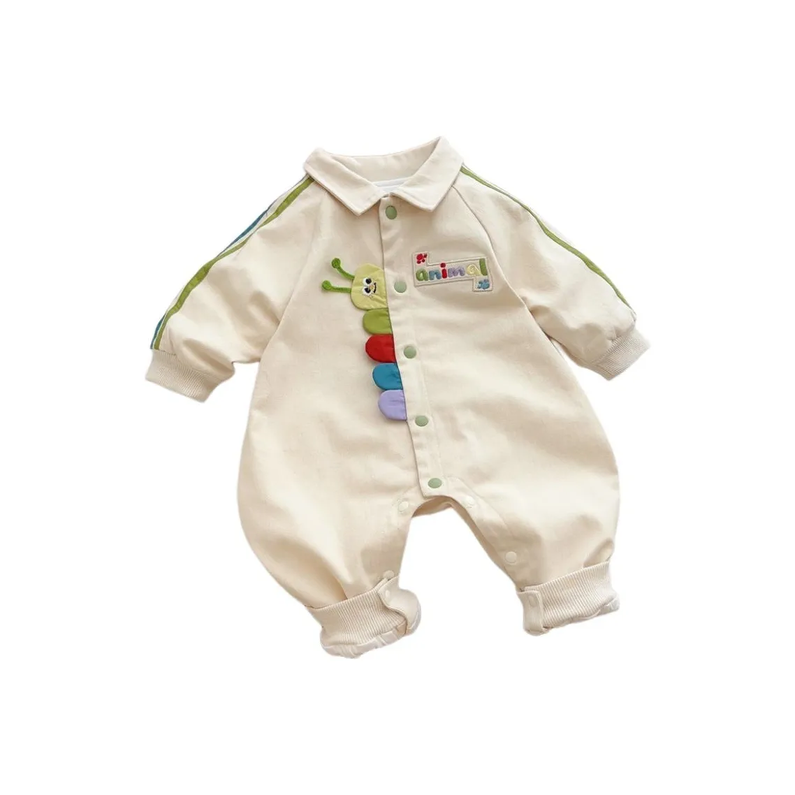 FrogPrince Caterpillar Double Layer One Piece Baby Комбинезоны / Ползунки