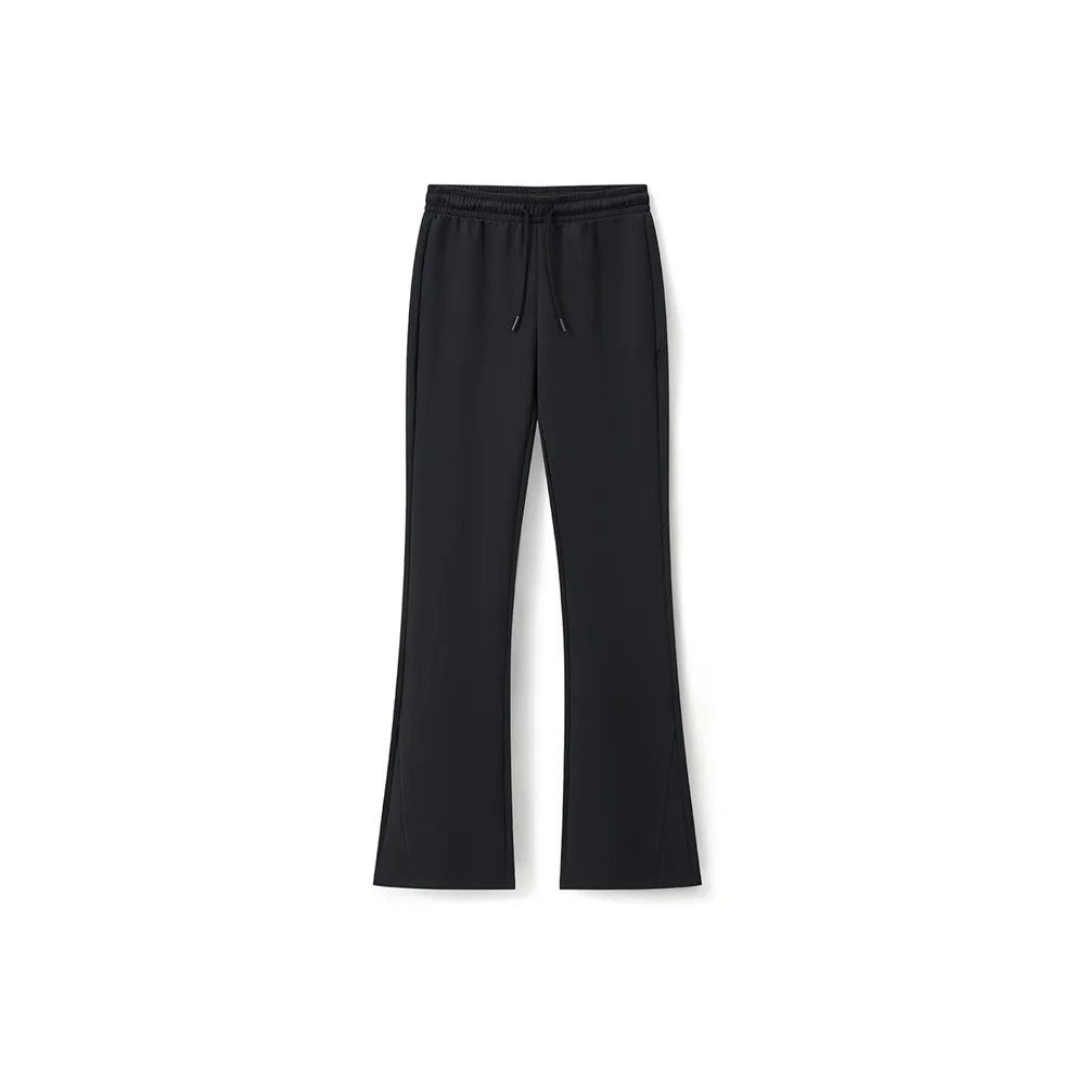 XTEP Трикотажная ткань Спортивные брюки Женские Глубокий черный