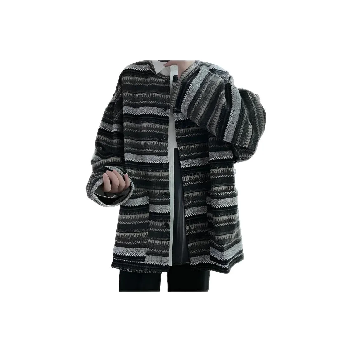 TONYBEAR Мужская одежда Casual Sports Свободный крой Студенты Модный Японский стиль Винтаж Полосы Куртка Кардиган Мужской