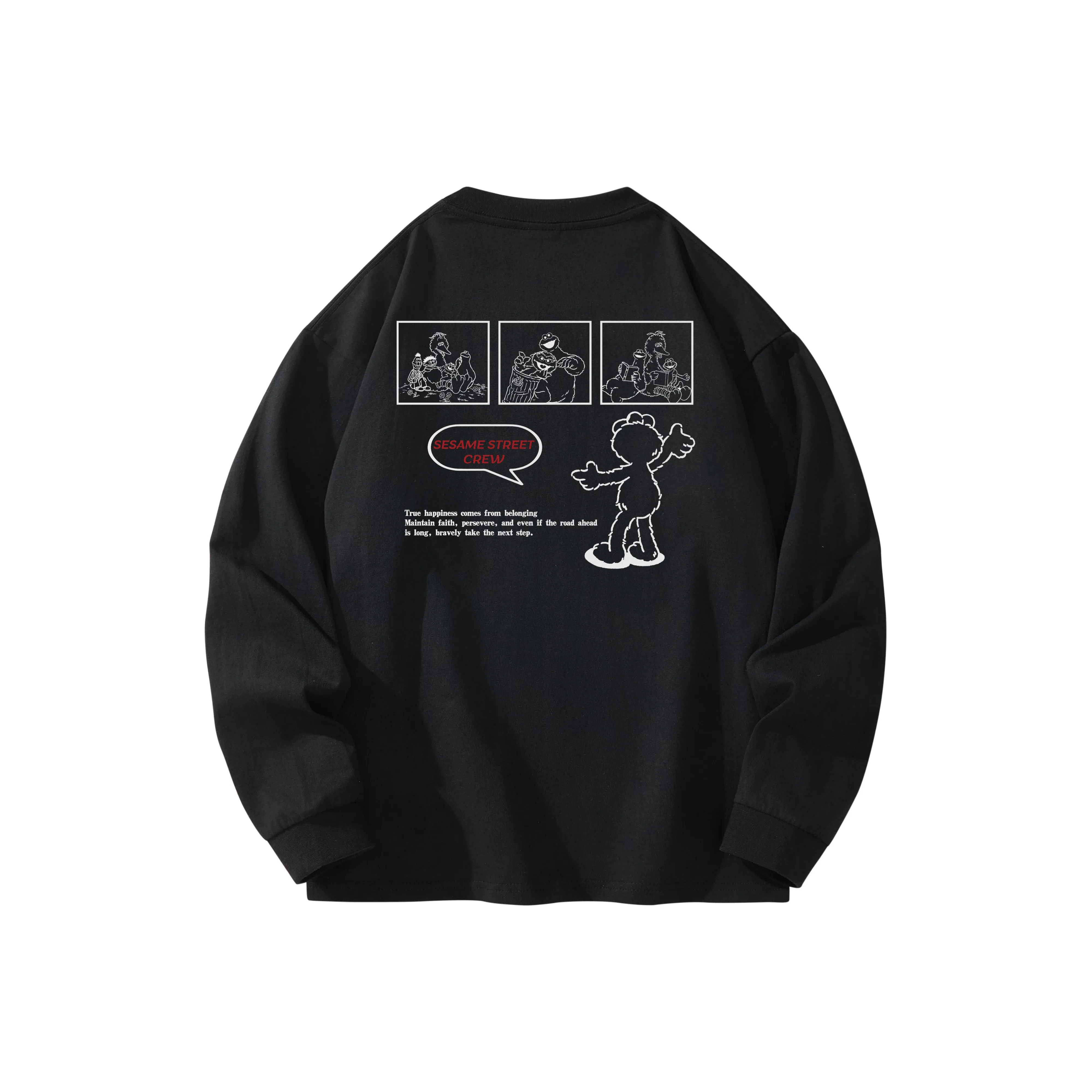 Улица Сезам Длинный рукав Т-рубашка Унисекс