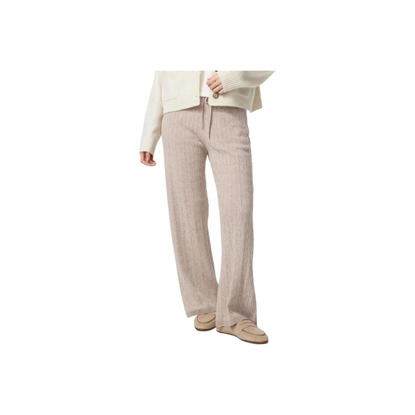 UNIQLO Khaki Женские Повседневные Брюки