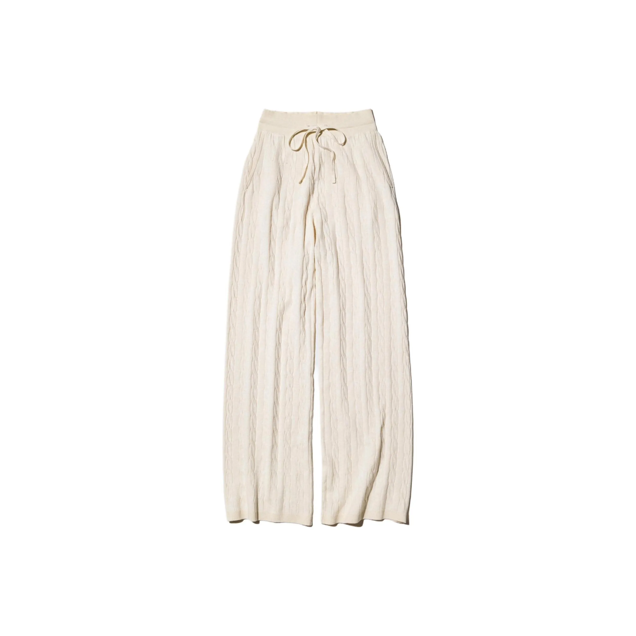 UNIQLO Сливочный цвет Женские Повседневные Брюки