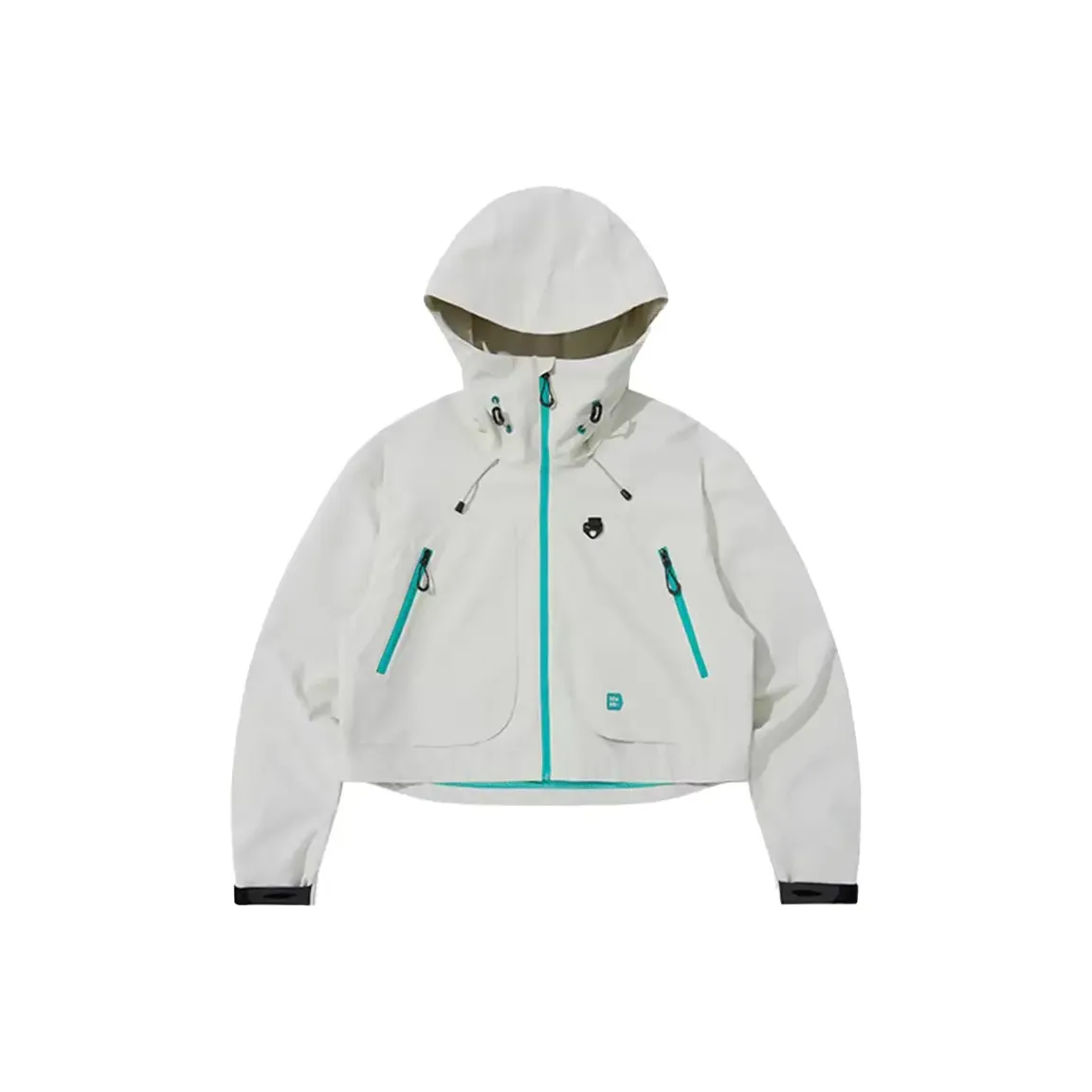 HeartyBite Светло-серая Зеленая Ветровка Женская Куртка