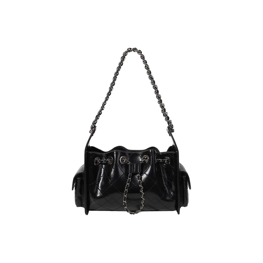 Jade En Plus ПУ (полиуретан) Сумка через плечо сумка на плечо средний размер женский классический черный снежно-белый