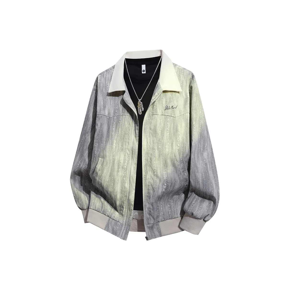 PGNC Весенний Осенний Сезон Модные Плащи с Отворотами Свободного Кроя Стильный Пальто Мужской