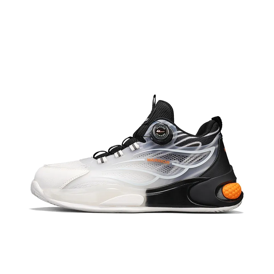 Warrior Аbrasion Resistant Покрытие Увеличение Высоты MID Топ Баскетбольные кроссовки Мужской Белый черный