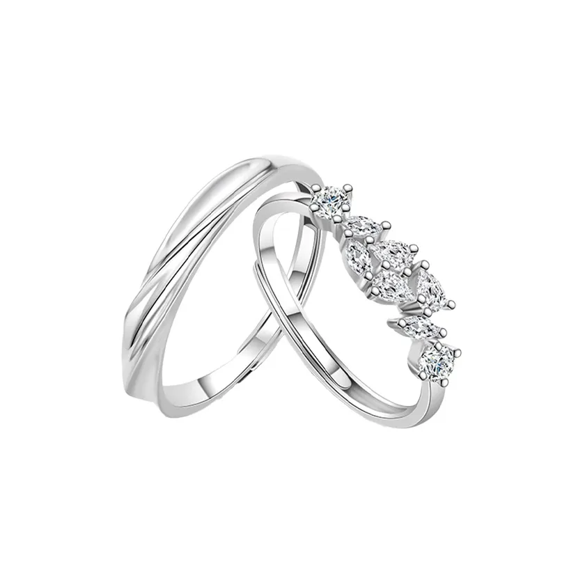 QIANFANGDAHUANGYE Цирконовые кольца унисекс