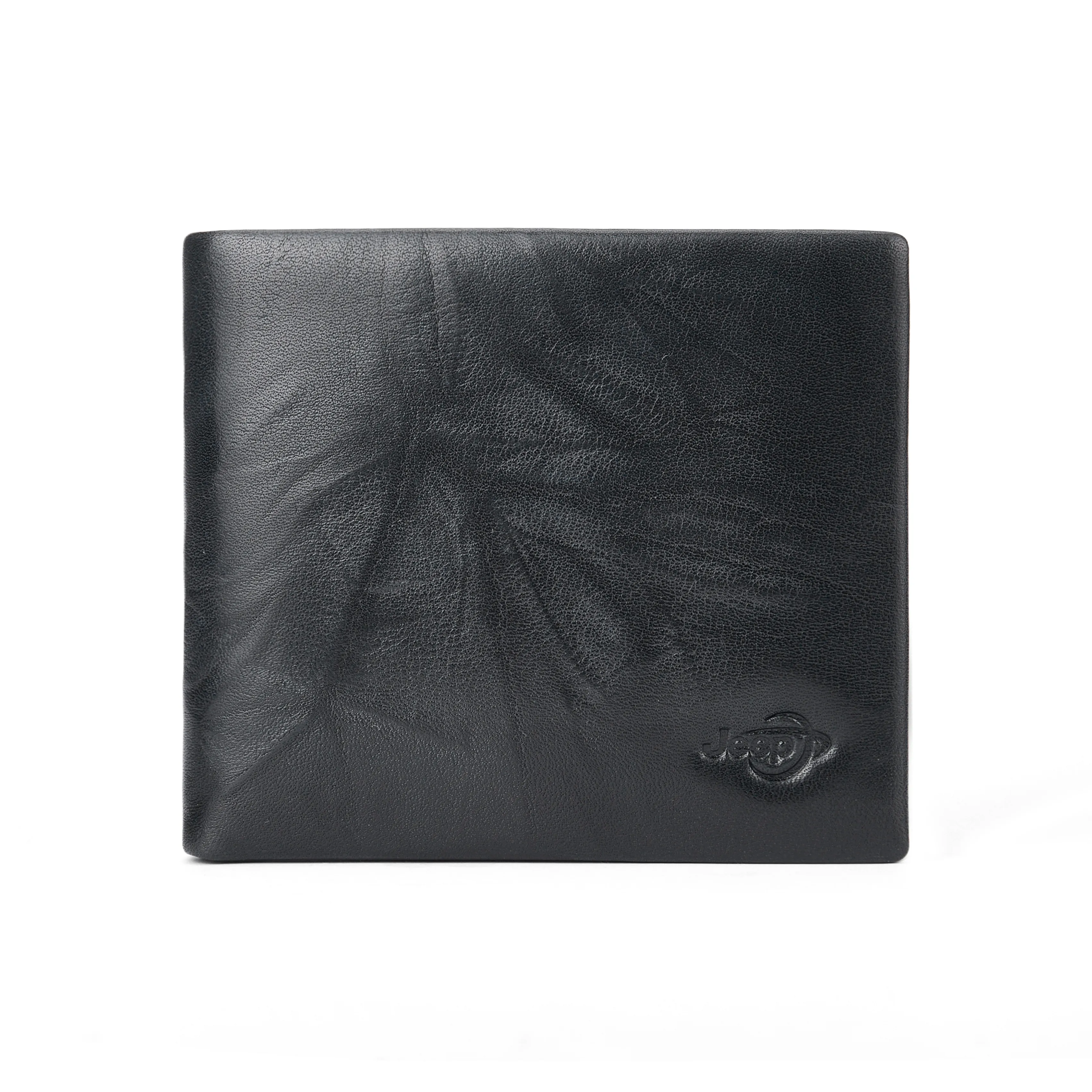 Jeep Кошелек из натуральной коровьей кожи стандартный мужской черный