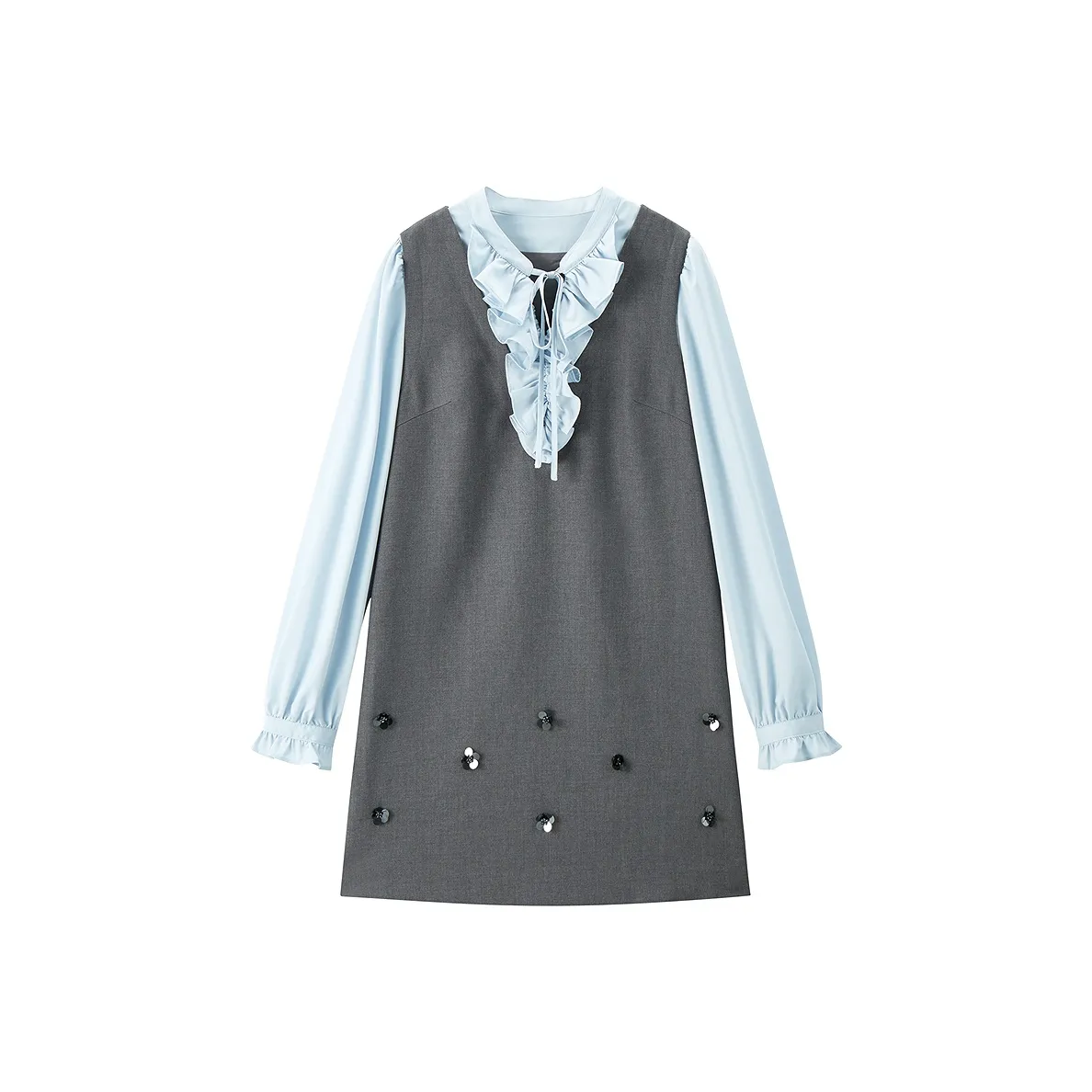 LEDIN Длинное платье с длинным рукавом женское