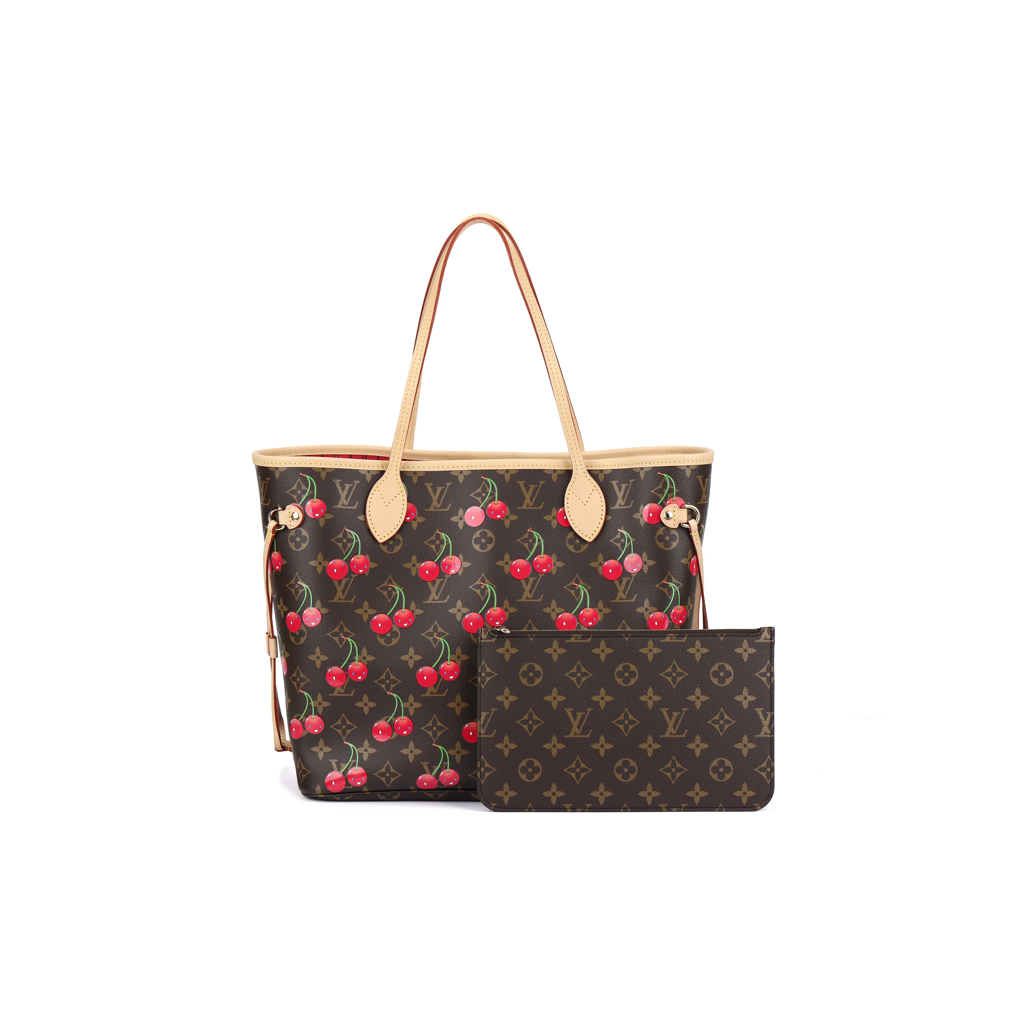 LOUIS VUITTON X Takashi Murakami Cherry Neverfull Mm Brown Monogram