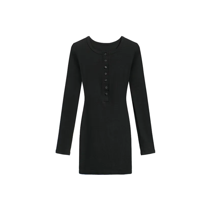 BOVCKEI Длинное платье с длинными рукавами женское