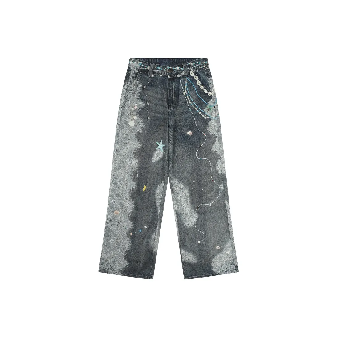 MostwantedLab Темный Камень Промытый Синий Женские Джинсы