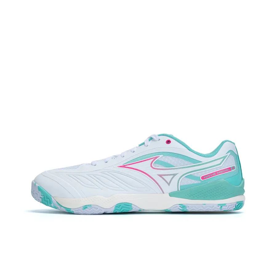 Mizuno WAVE MEDAL 8 Обувь для настольного тенниса Низкий верх Белый Зеленый Розовый Унисекс