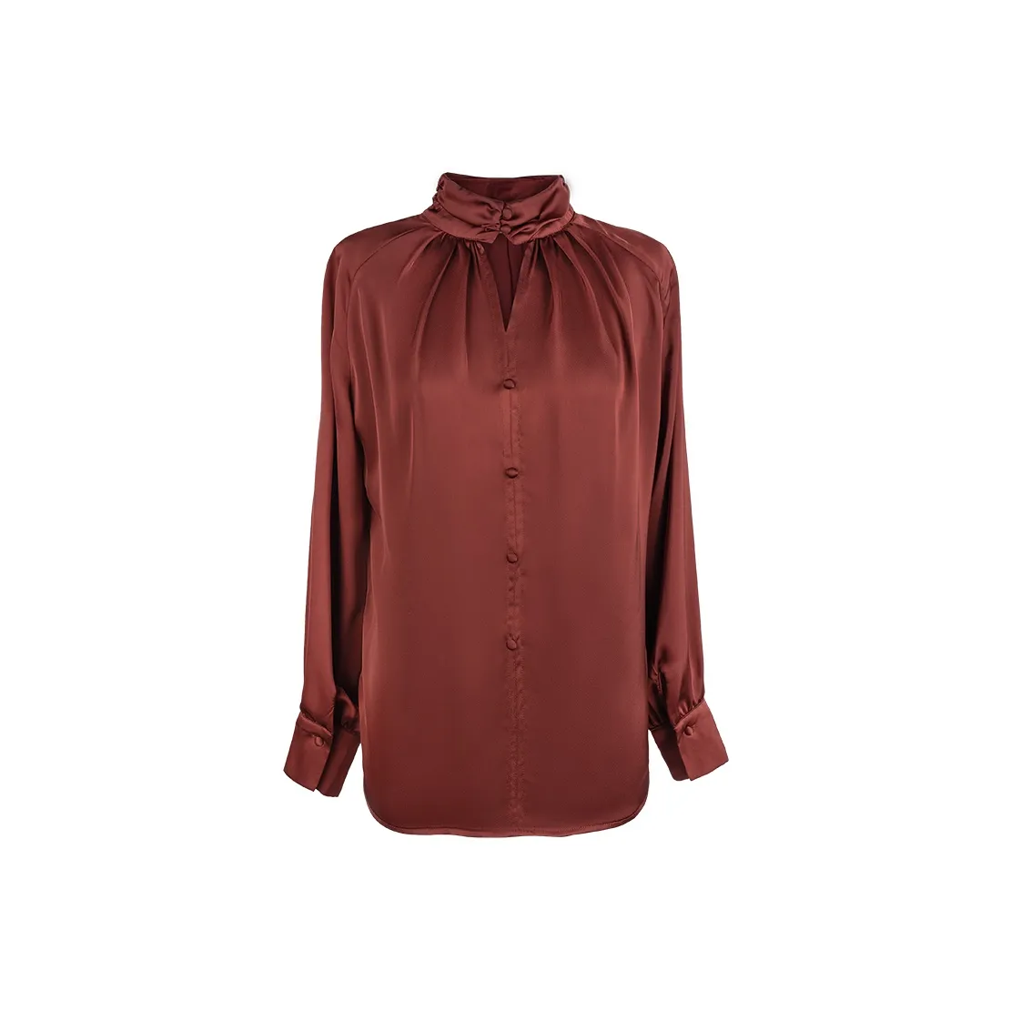 Tang Xi Винно-кофейные Женские Рубашки