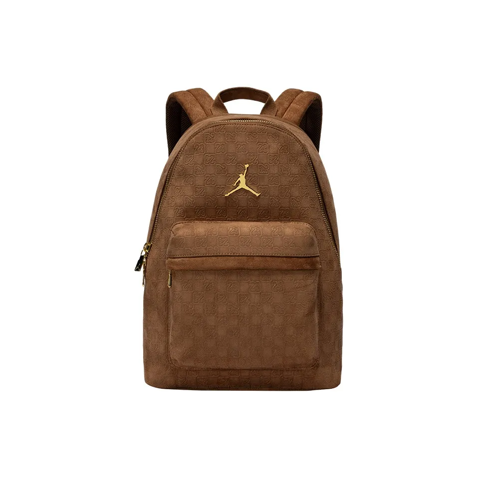 Jordan Artificial Suede Backpack Large Unisex Light Brown