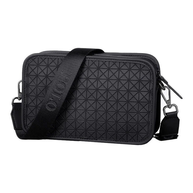 POLO Textile, Synthetic Leather Crossbody Bag, Shoulder Bag Medium Unisex Black