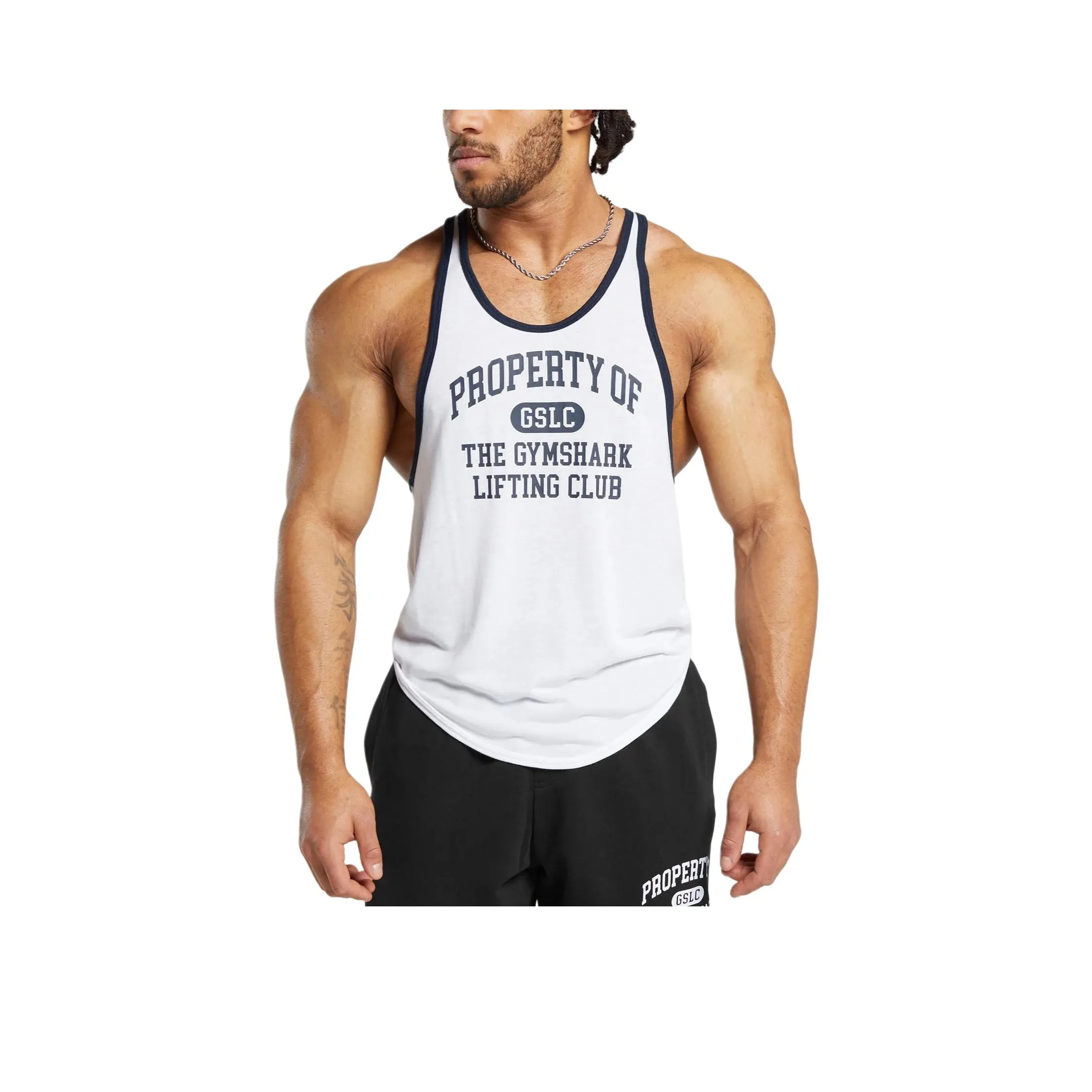 GYMSHARK Белый Мужские Майки