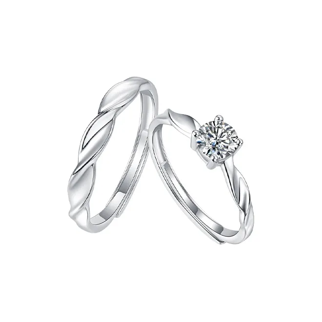 QIANFANGDAHUANGYE Цирконовые кольца унисекс