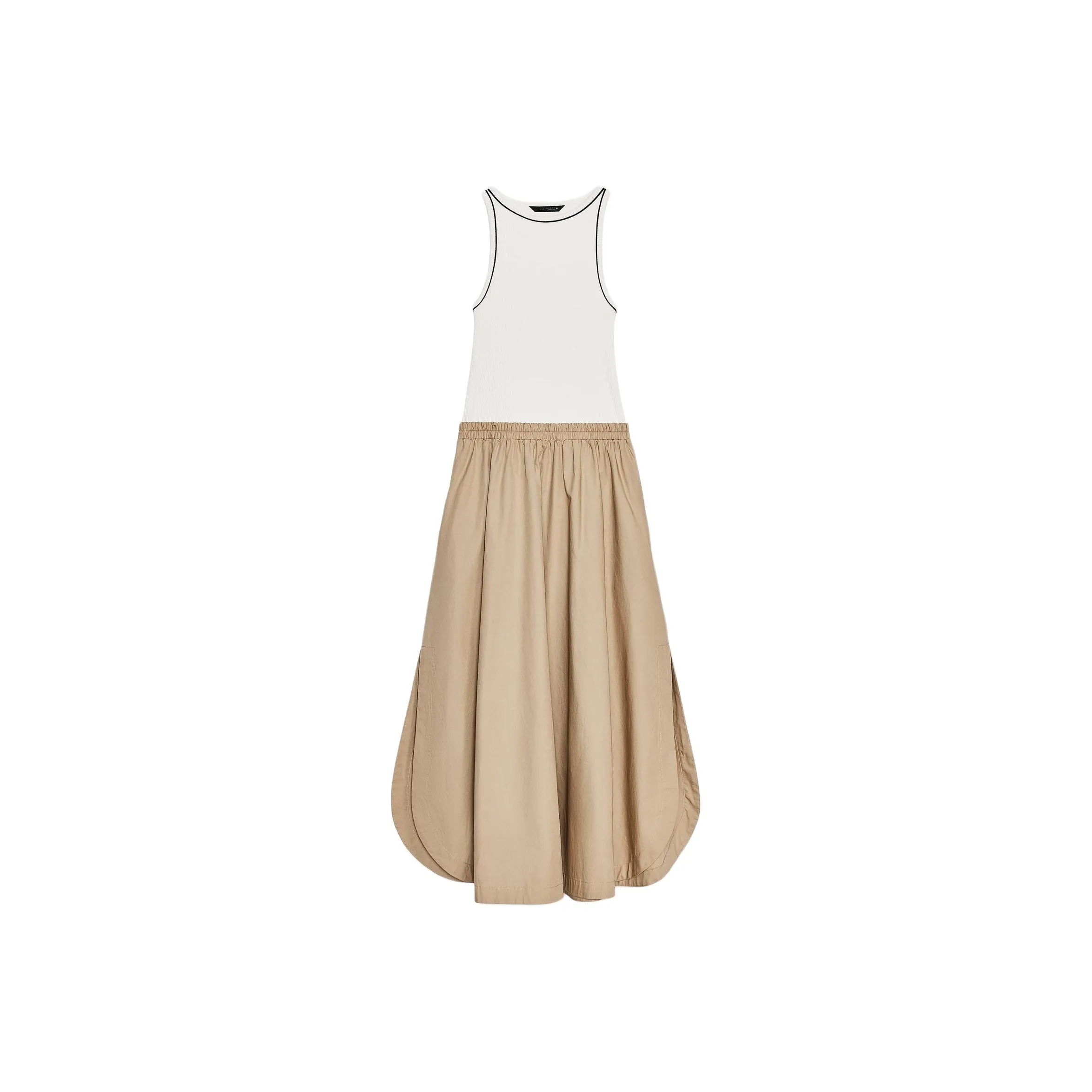 ZARA Средний верблюжий женские платья без рукавов