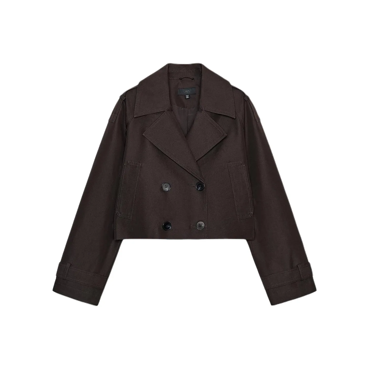 ZARA Коричневый Женский Тренч