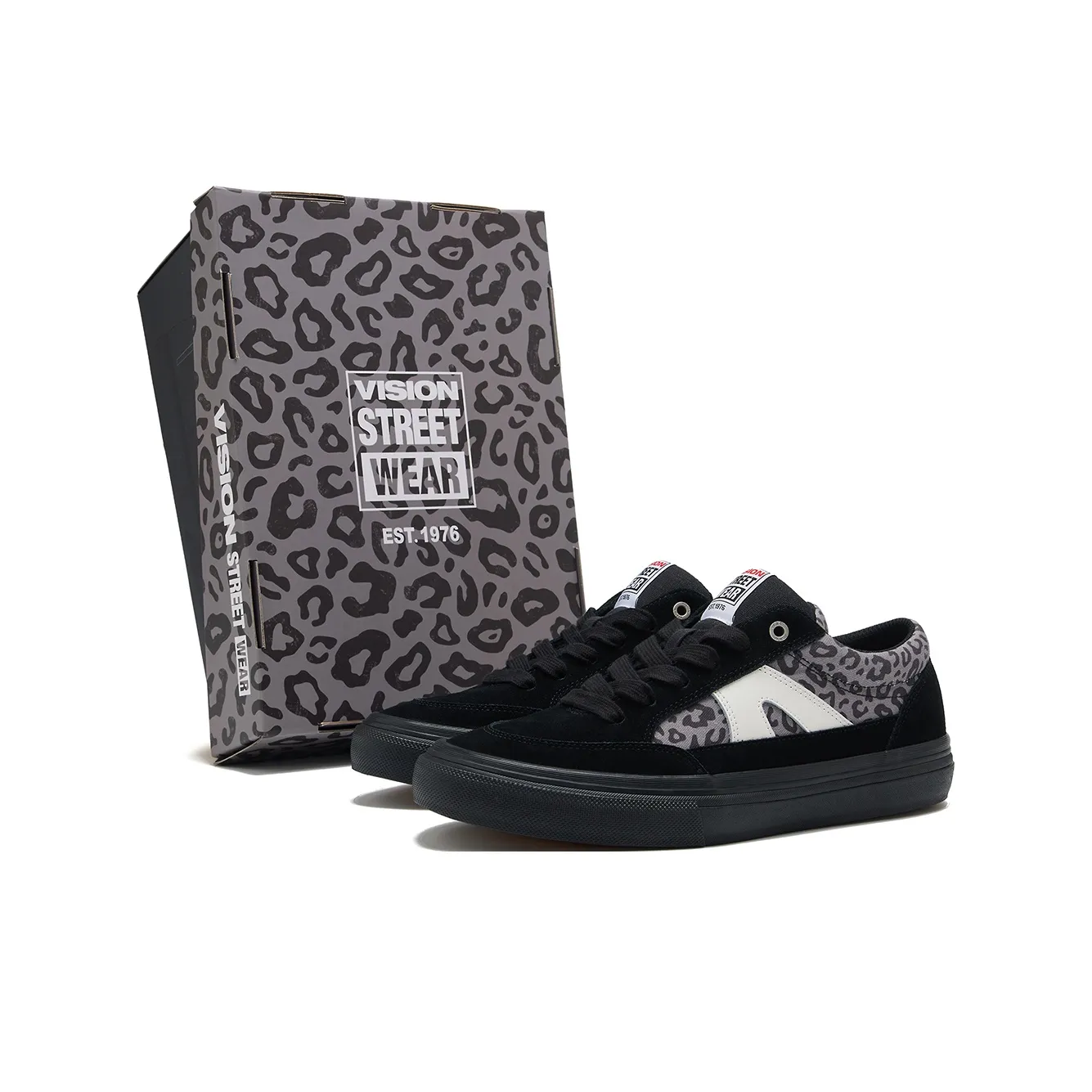 Vision Street Wear Stick Low Топ Кроссовки для скейтбординга Унисекс Леопардовый принт