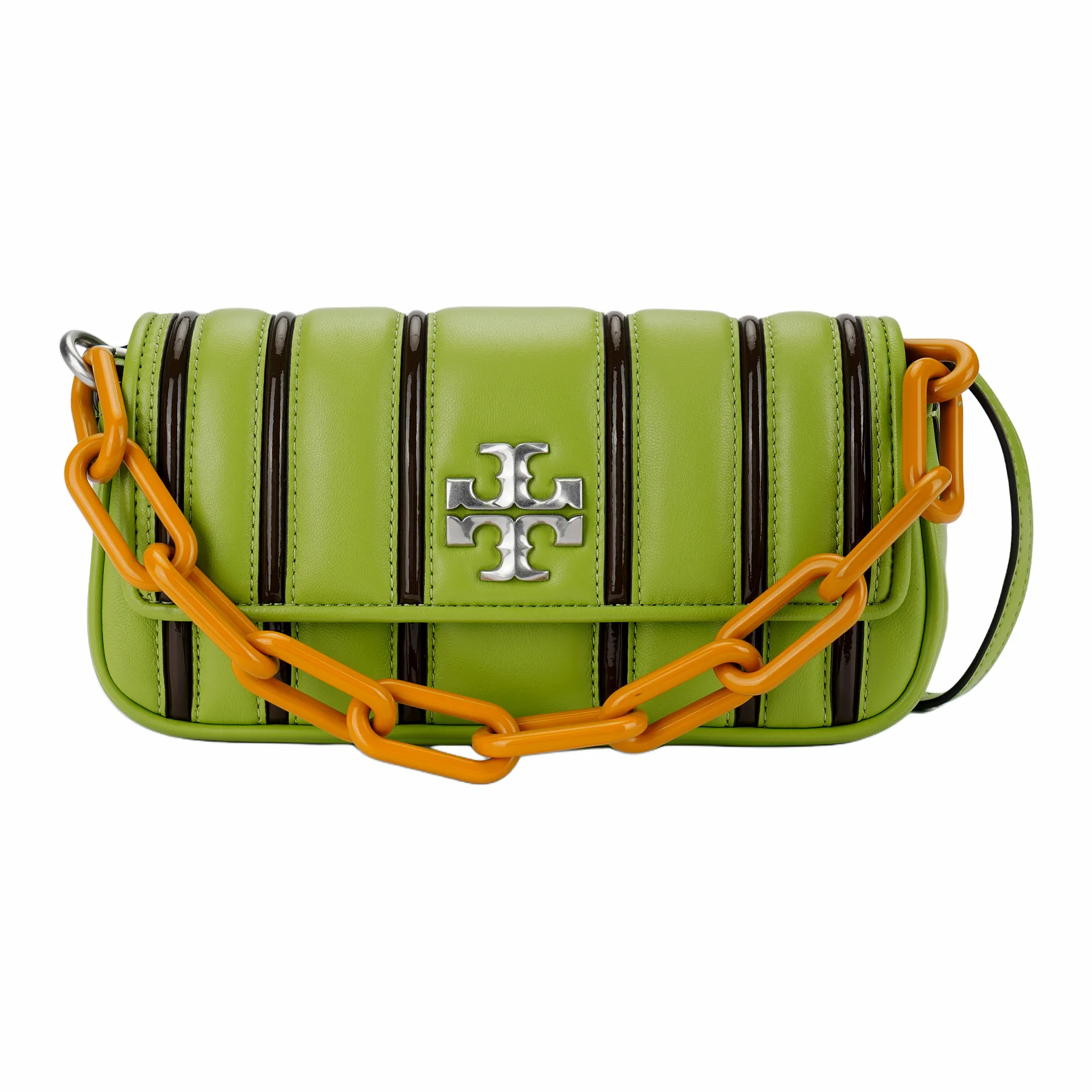 TORY BURCH Kira (Красный) Напповая кожа лакированная кожа через плечо сумка через плечо маленькая женская зеленая