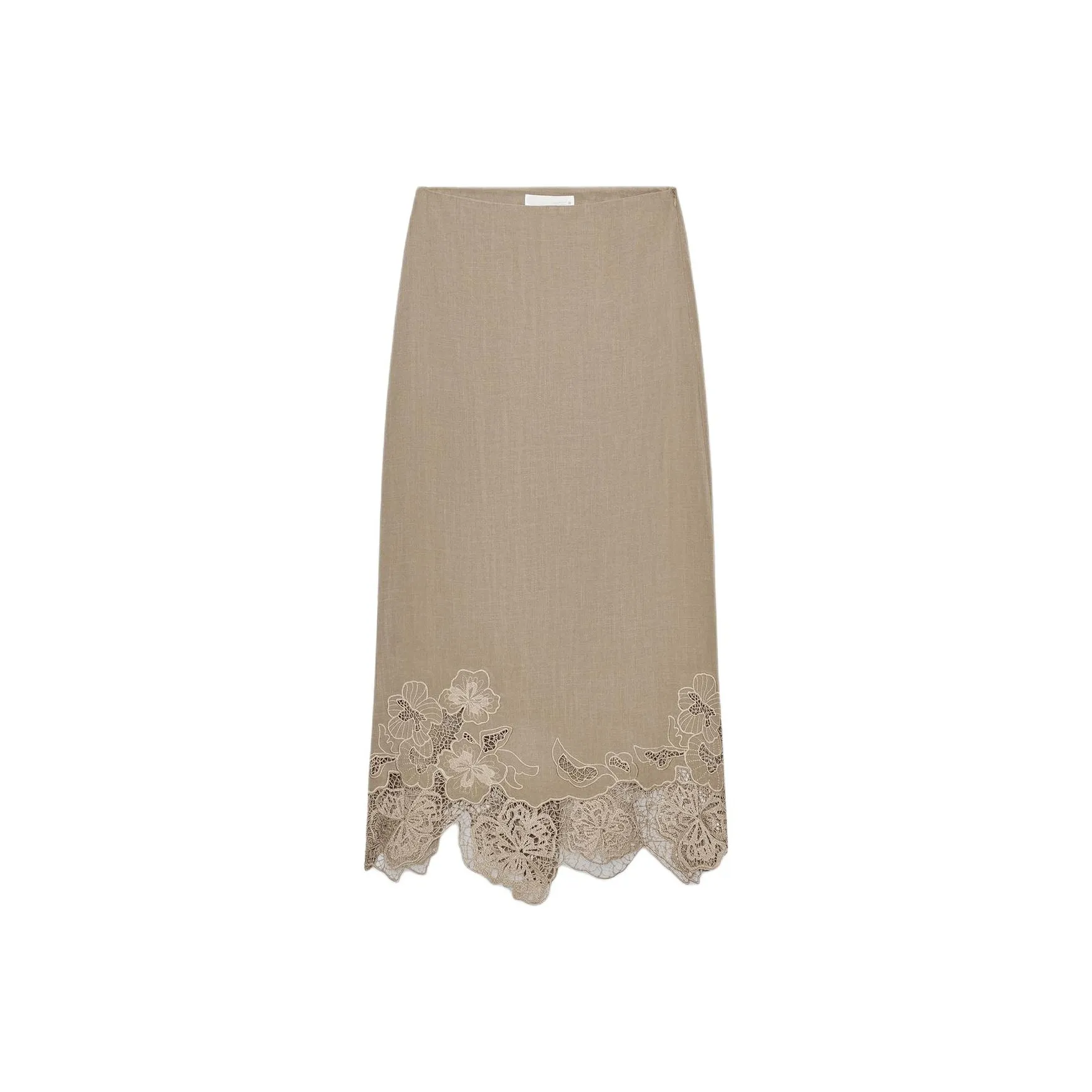 ZARA Коричневый/Темно-Серый Коричневый Женская Повседневная Длинная Юбка