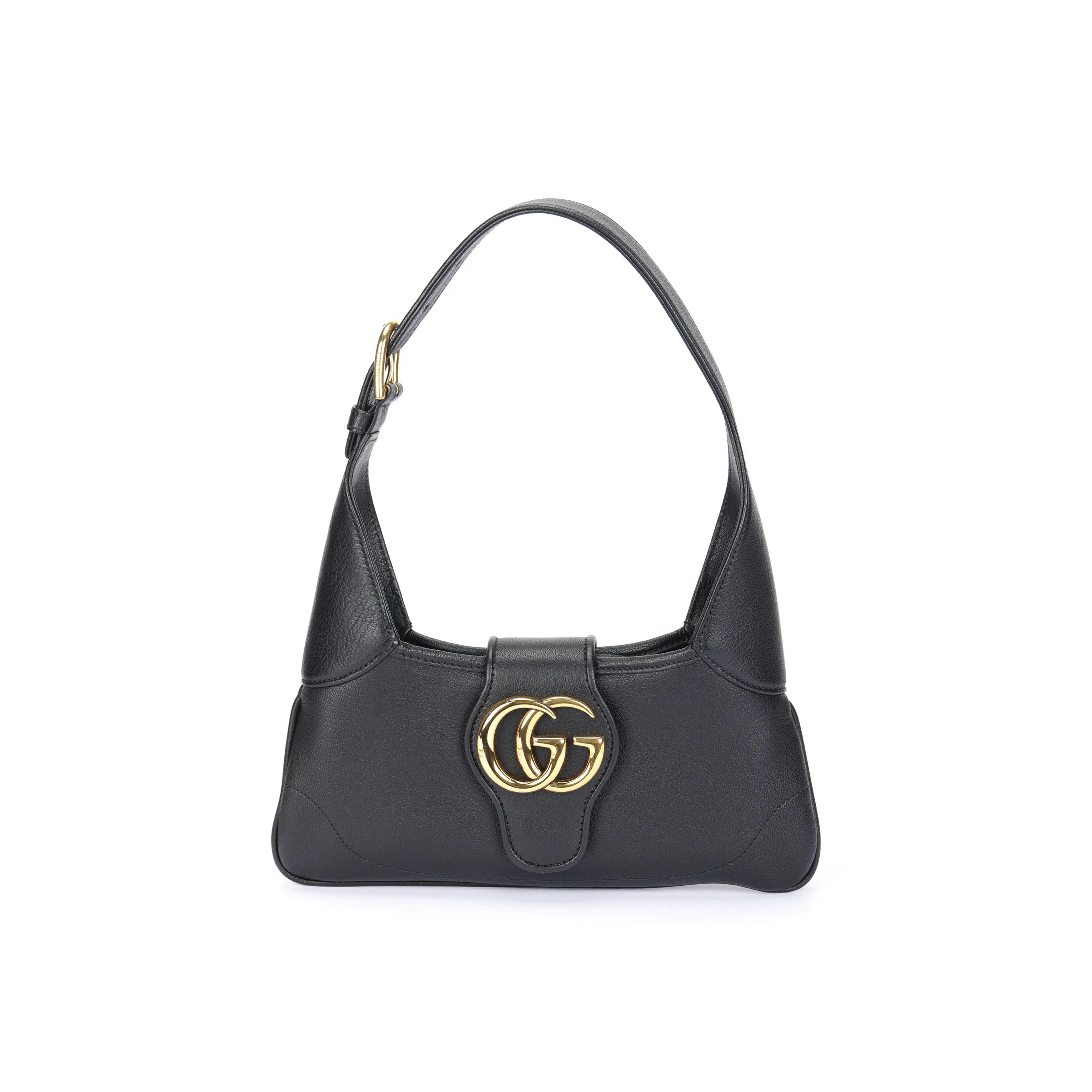 GUCCI Aphrodite Leather Shoulder Bag, Pochette, Handbag, Shoulder Bag Women's Black