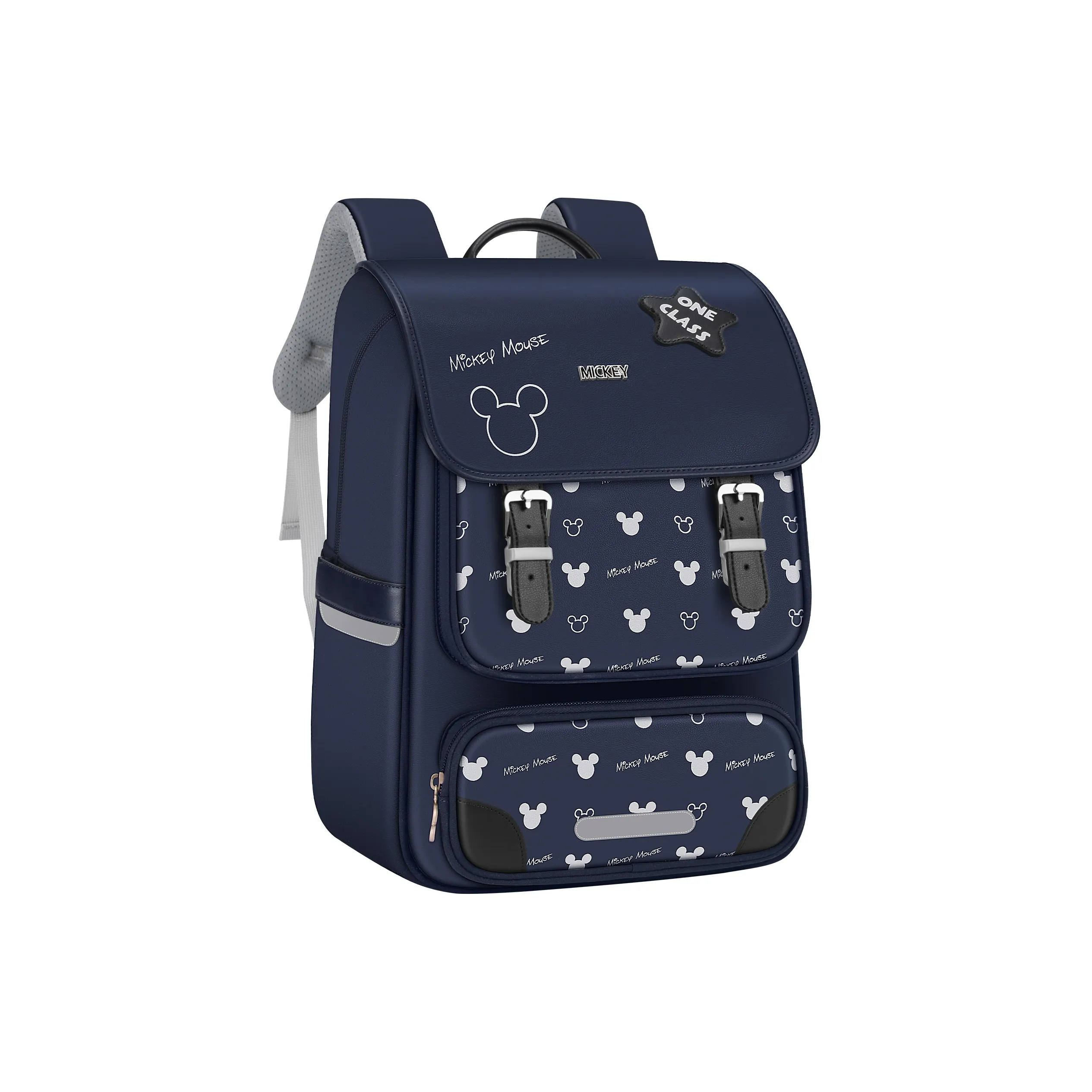 Disney Полиэстер Рюкзак Студенческий Рюкзак Детский Темно-синий Розовый