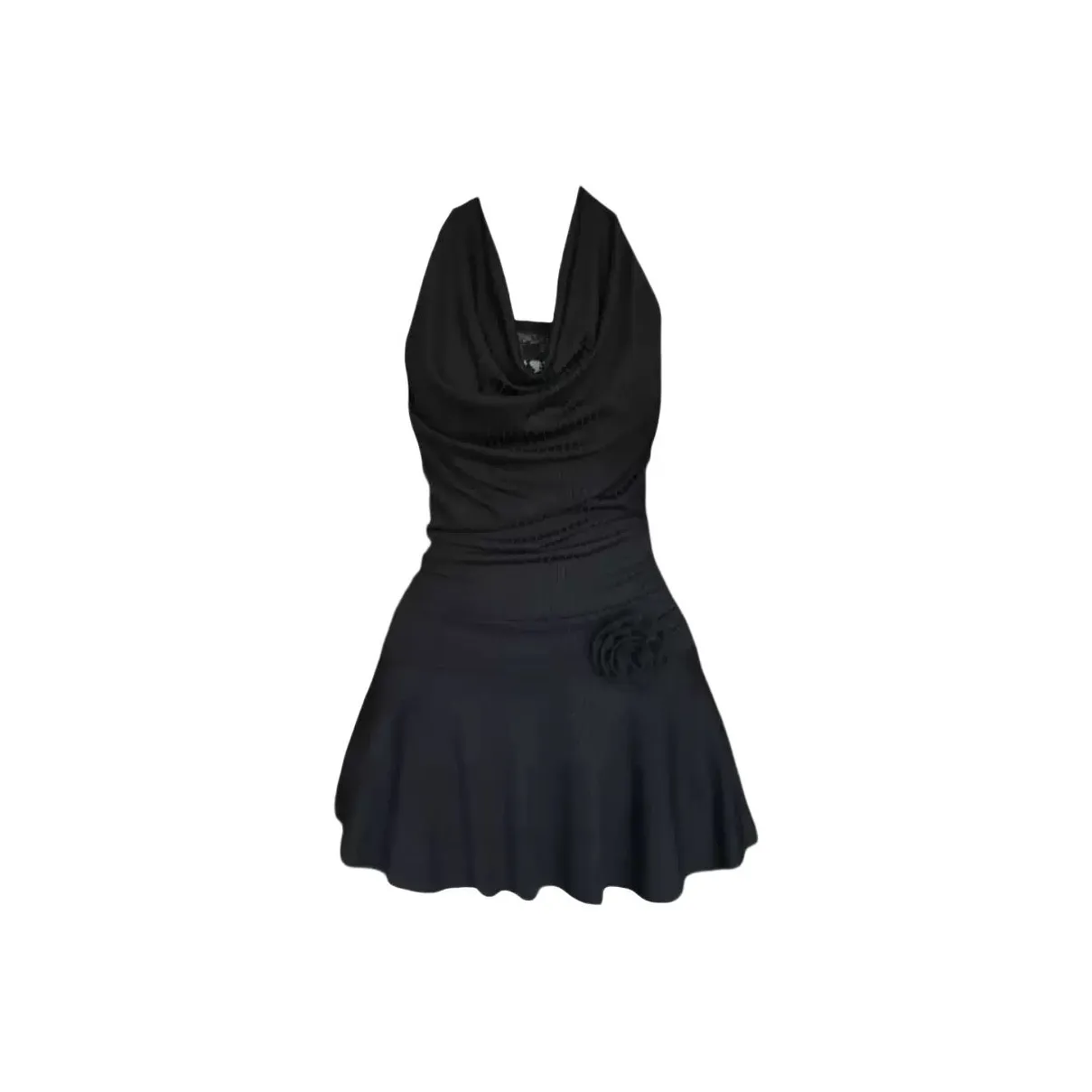 YINLEI Черный халтер Юбка Женские Слиплатья