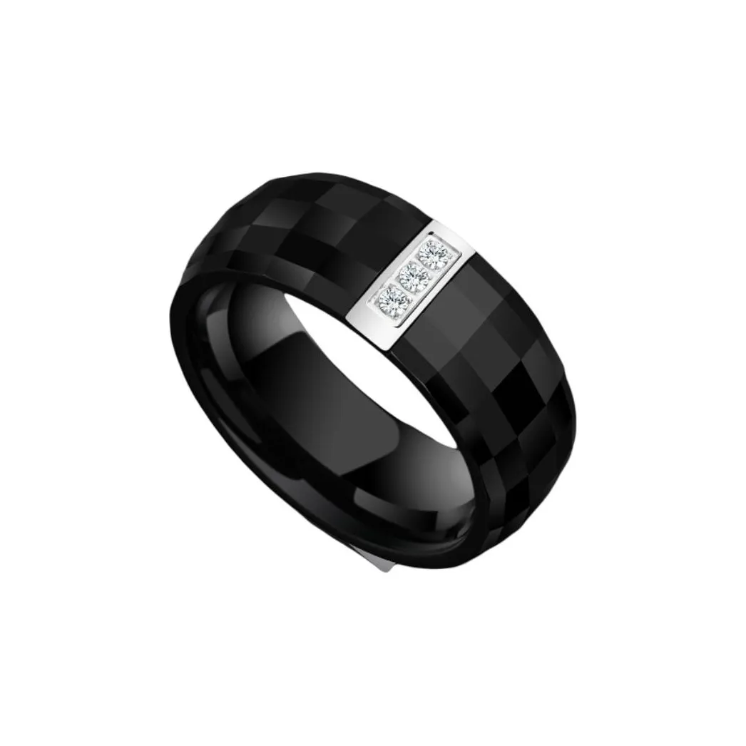 Saya Черный Керамика Кольца Унисекс Черный