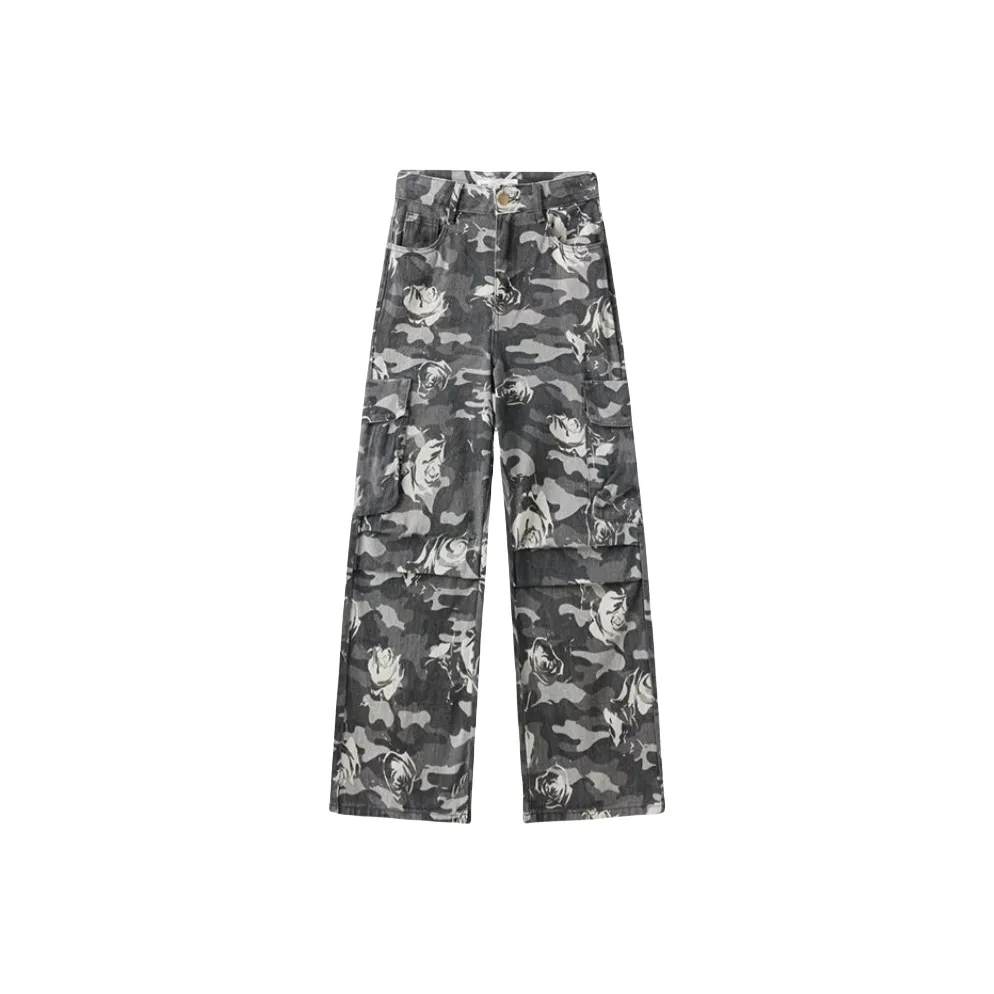 ARIADNAW STUDIO Камуфляж Брюки Женские Джинсы