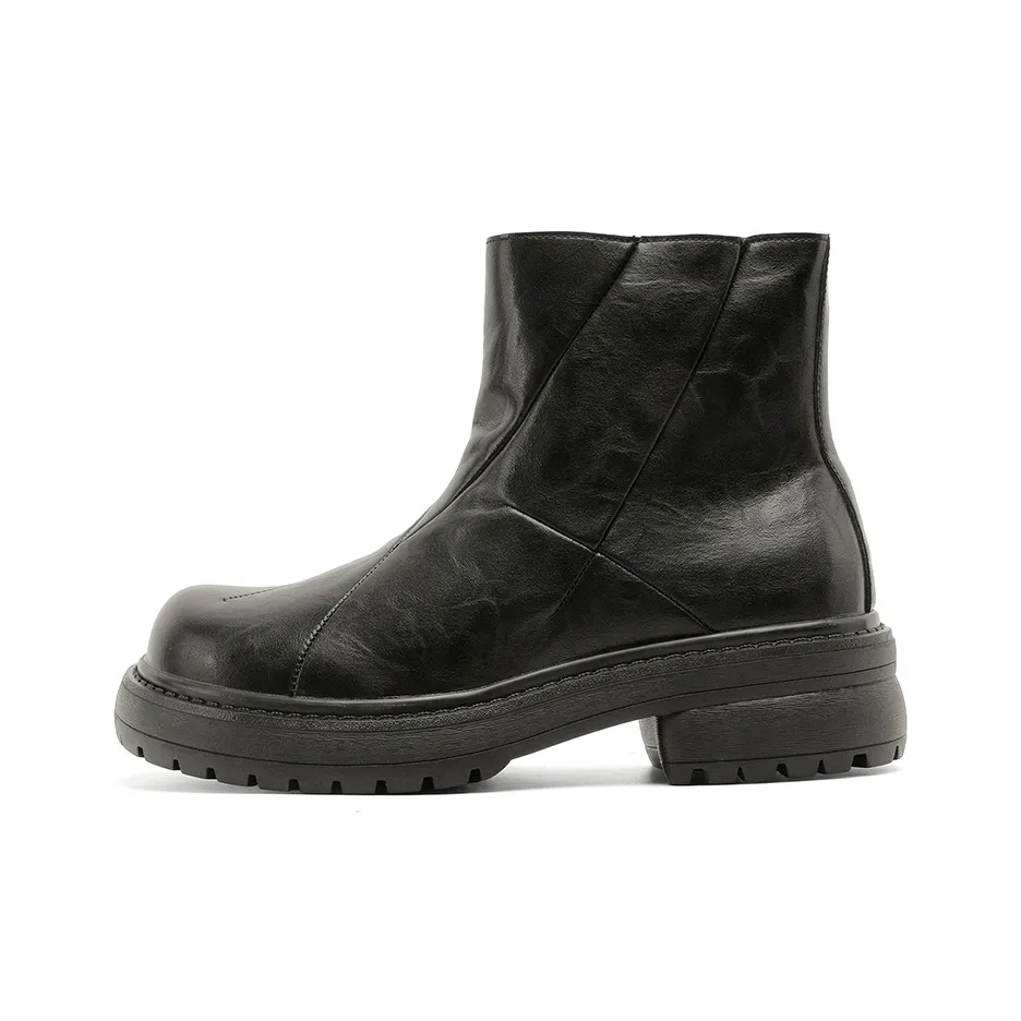 ZHENRAN Зимний с флисовой подкладкой байкерские ботинки Martin Boot унисекс