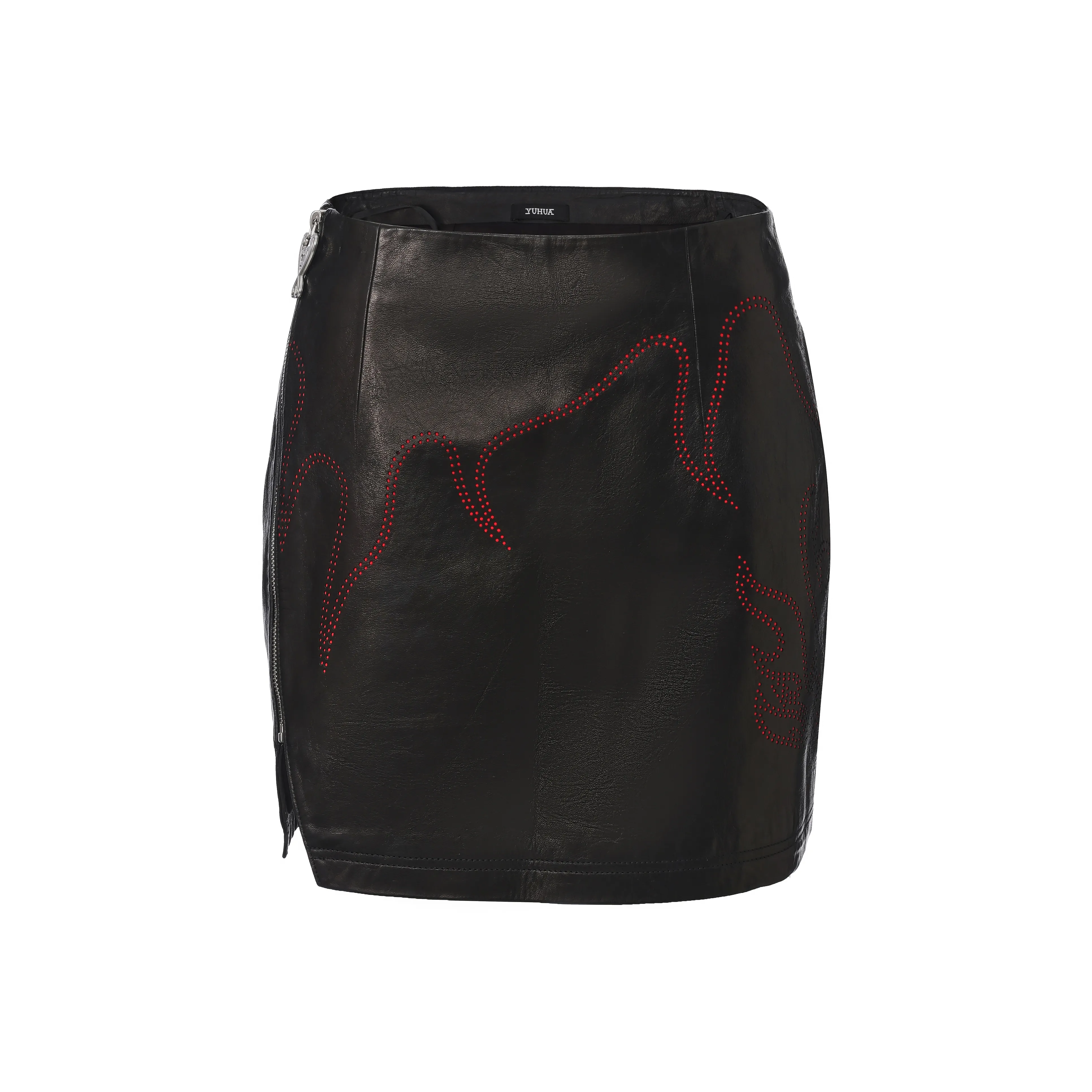 Yu Feather Кожаные короткие юбки Женские