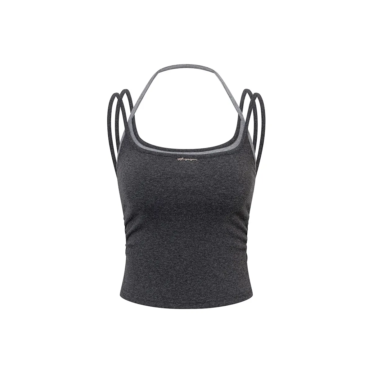 Ariseism Дизайн Sensitive Double Layer Топ на бретелях Женские Летний Топ для девушек Летний