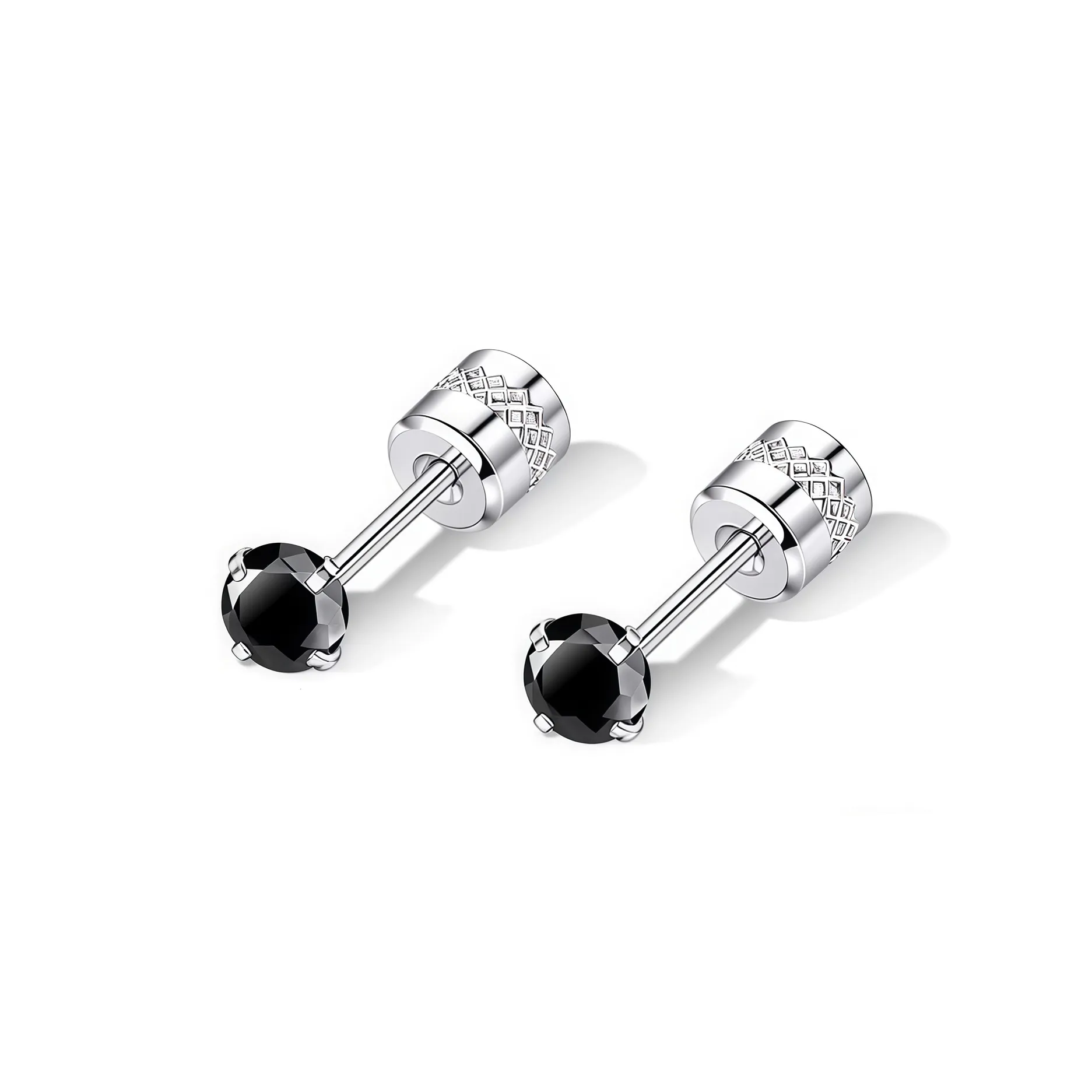 LNIEER Медицинская Титановая Сталь Цирконий Серьги-гвоздики Мужские