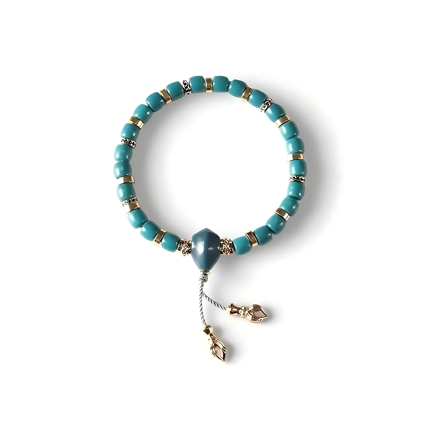 Artisan Lock Heart Jade Цветное стекло Браслеты Унисекс