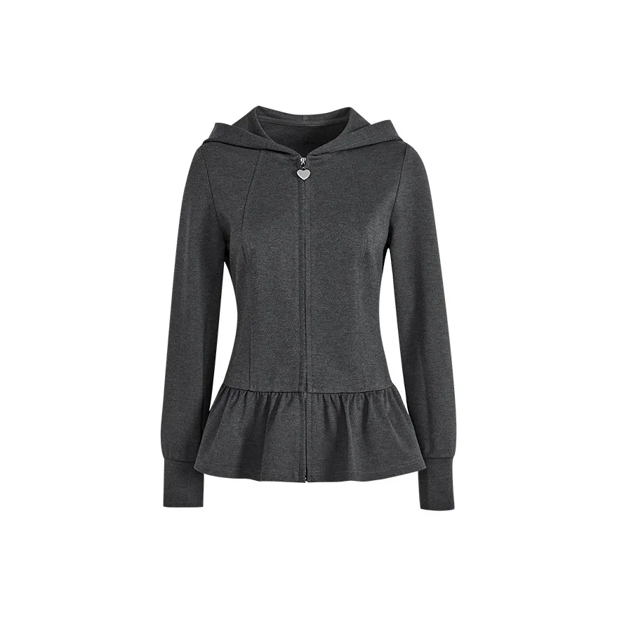 KUOSE Темно-серый Женский Короткий Пальто