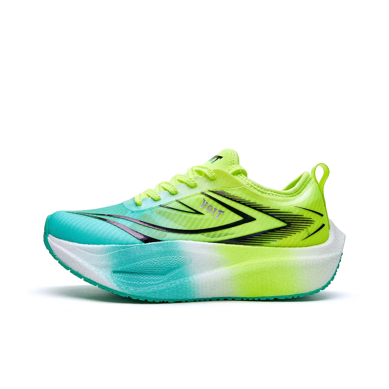 VOIT Амортизация Противоскользящий Увеличение Высоты Низкий Топ Карбоновая Плита Марафон Беговые Кроссовки Унисекс Зеленый Неон Зеленый