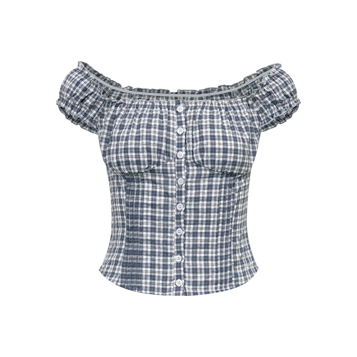 Ariseism Стандартный Дизайн Клетчатый Короткий Рукав Т-Рубашки Женские Летний Облегающий Крой Топ Женские