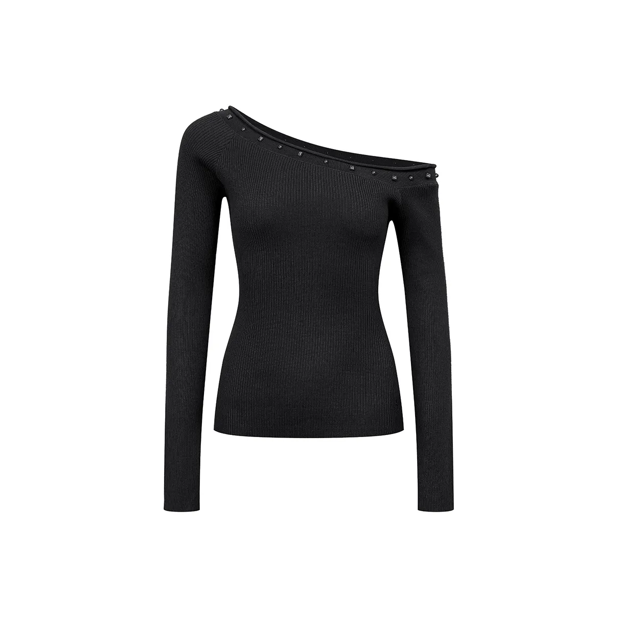 Ariseism Дизайн Асимметричный Свитер с Плечом Женские Slim Fit Off Плечо Топ для Осени Женские